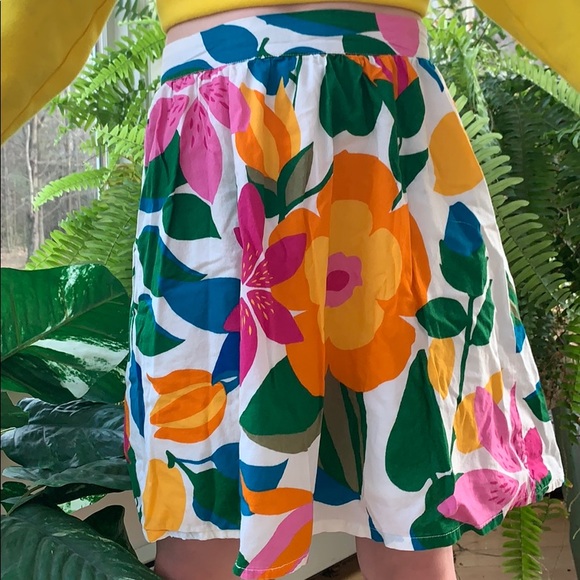 Crazy 8 Mini Skirt, Floral Skirt, Bold Flowers Skirt, Colorful Skirt - Picture 1 of 8